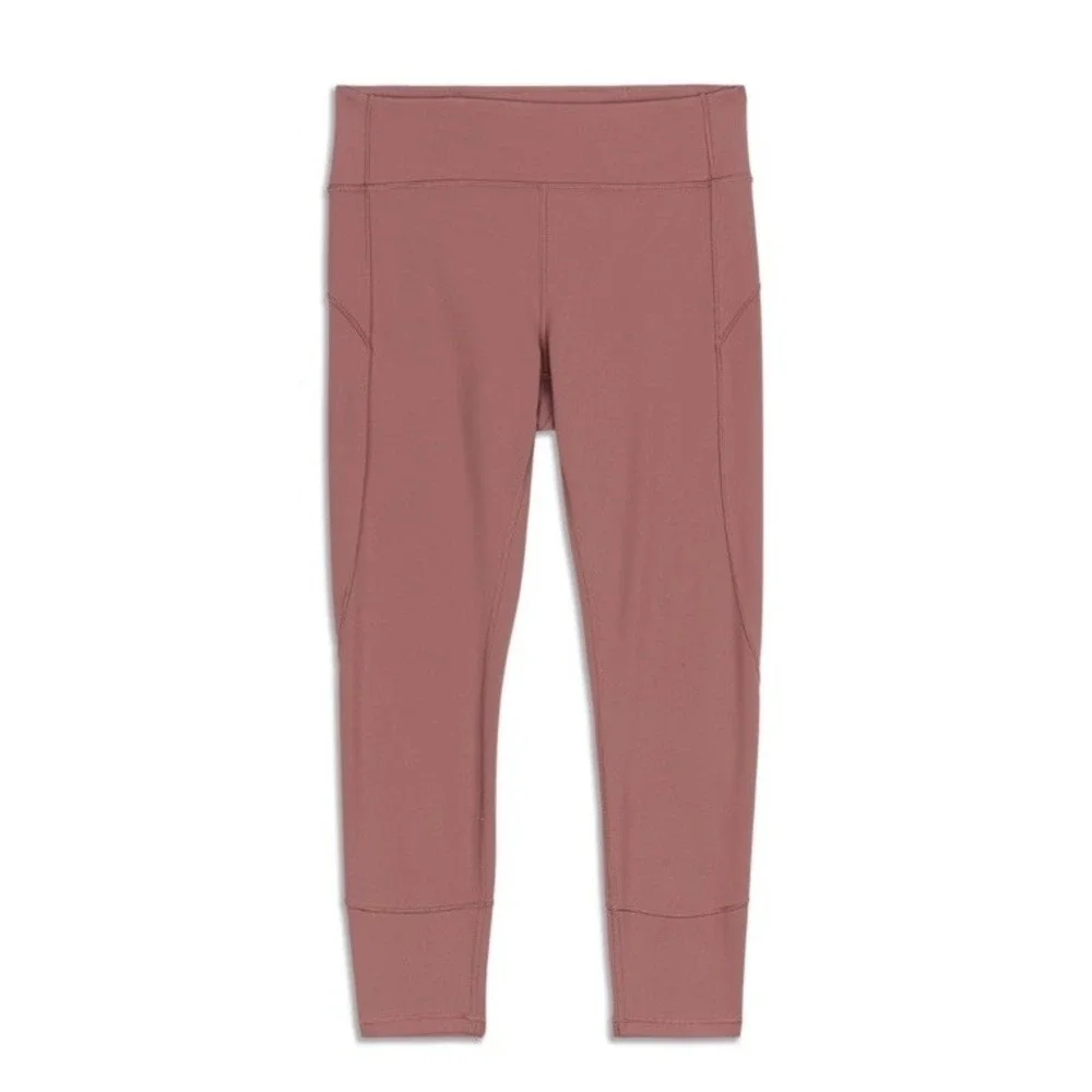 Lululemon Womens In Movement Legging Size 14 Mauve Pink‎ Spanish Oak